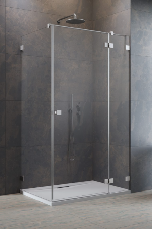 PROMOCJA Radaway ESSENZA PRO BRUSHED NICKEL KDJ Kabina prysznicowa drzwi prawe 90Px75 cm profil Nikiel szczotkowany