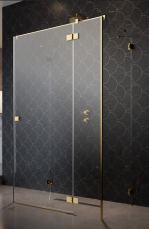 PROMOCJA Radaway Essenza Pro KDJ+S Kabina prysznicowa drzwi prawe 80x90 cm profil złoty