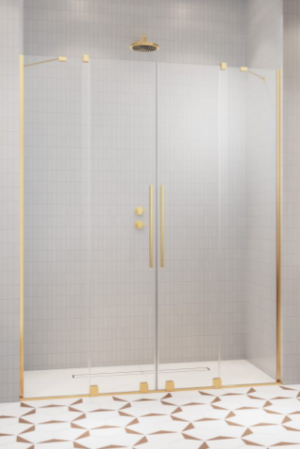 PROMOCJA Radaway Furo DWD Drzwi do wnęki 150 cm (149-151 cm) profil złoty