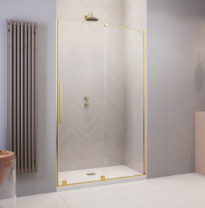 PROMOCJA Radaway Furo DWJ Drzwi prysznicowe 160 cm prawe (159-160,8 cm) profil złoty