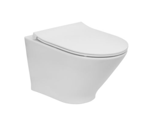 Roca Gap Round Compacto Miska WC podwieszana Rimless 35,5x48x40 cm z deską wolnoopadająca Biała