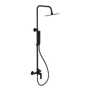PROMOCJA EXCELLENT Glad Rain zestaw prysznicowy ścienny z deszczownicą 25 cm, czarny soft