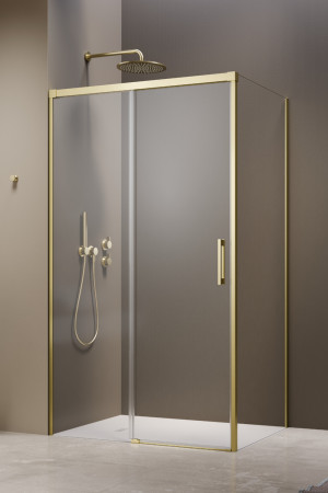 Radaway Idea KDJ kabina prysznicowa lewe 150 x 80 cm Jasne złoto szczotkowane