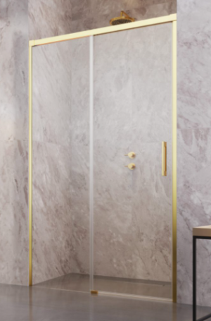 PROMOCJA Radaway Idea Gold DWJ Drzwi do wnęki przesuwne lewe 130 cm (128,7-131,2 cm) profil złoty