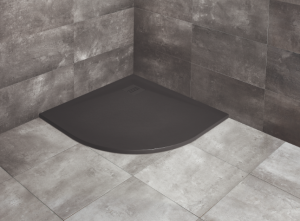 PROMOCJA Radaway Kyntos A Brodzik półokrągły 90x90 cm antracytowy