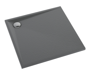 Schedline Libra ANTHRACITE STONE Brodzik kwadratowy 80x80 cm wys. 3 cm antracyt