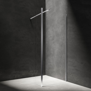 Omnires Marina Kabina walk-in ze ścianką boczną 90x30 cm chrom
