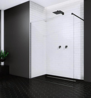 PROMOCJA Radaway Modo New Black II Kabina Walk In 75 cm profil czarny