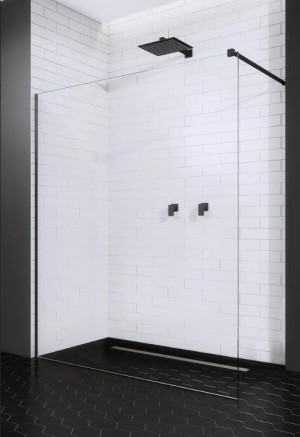 PROMOCJA Radaway Modo New Black II Kabina Walk In 120 cm profil czarny