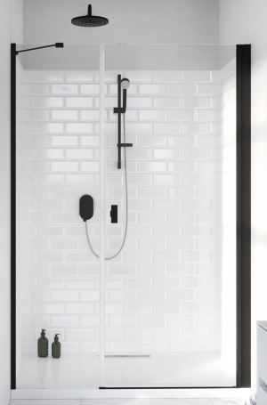 PROMOCJA Radaway Nes 8 DWS I Drzwi do wnęki prawe 90 cm (88-91cm) profil czarny