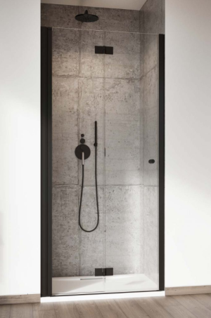 PROMOCJA Radaway Nes Black DWB Drzwi do wnęki lewe 90 cm (88-91 cm) profil czarny mat