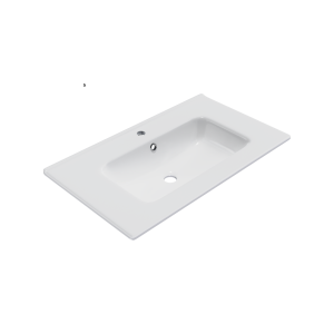 PROMOCJA EXCELLENT Pik umywalka meblowa 81x46,5 cm prostokątna z otworem na baterię, biały połysk