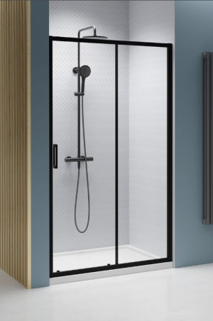 PROMOCJA Radaway Premium Pro Black DWJ Drzwi prysznicowe prawe 110 cm (108-111 cm) profil czarny