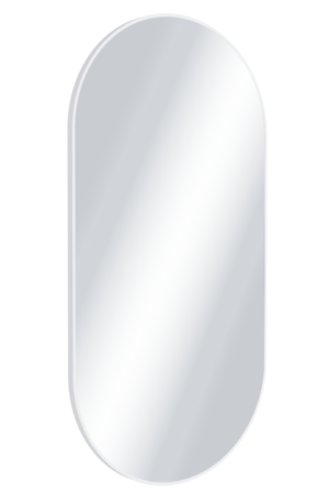 PROMOCJA Excellent Revia Lustro łazienkowe owalne 100x50 cm rama biały mat
