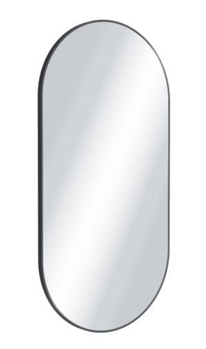PROMOCJA Excellent Revia Lustro łazienkowe owalne 100x50 cm rama czarny mat