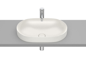 Roca Inspira Round umywalka 55x37 cm blatowa beżowa