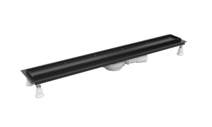 Omnires Lowfix odpływ liniowy z maskownicą do wklejenia płytek 80 cm czarny