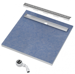 Schedline Slight Line S1 Brodzik podpłytkowy 80x80x5 cm z rusztem Steel