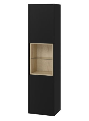 PROMOCJA Excellent Tuto Słupek wiszący 40x160x33 cm kolor czarny mat/dąb