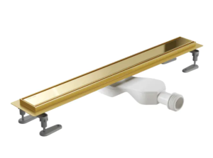 PROMOCJA Excellent Stilio Gold Odpływ liniowy złoty z rusztem dekoracyjnym 700 mm