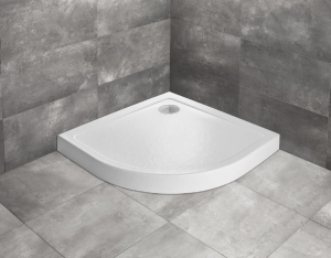 PROMOCJA Radaway Doros A Compact Stone brodzik półokrągły 90x90x11,5 cm biały