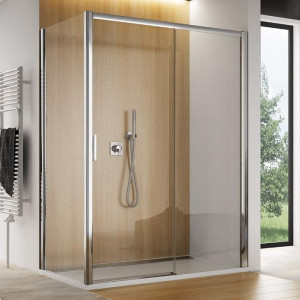 Ronal - Sanswiss Kabina prysznicowa TOP-LINE 140x90 cm drzwi rozsuwane srebrny połysk prawe