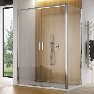 Ronal - Sanswiss Kabina prysznicowa TOP-LINE 160x90 cm drzwi rozsuwane profil srebrny połysk
