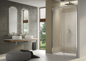 Ronal - Sanswiss Drzwi TOP-LINE 150 cm (147,5-152,5 cm) rozsuwane lewe profil biały