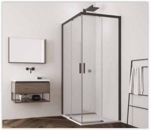 Ronal - Sanswiss Top Line S TLS G+D Kabina prostokątna 120x100 cm profil czarny mat