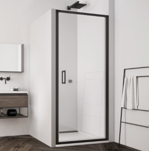 Ronal - Sanswiss Top Line S Drzwi do wnęki 70 cm (67,5-72,5 cm) profil czarny mat