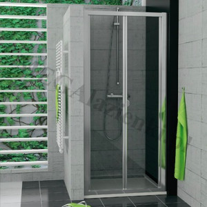 Ronal - Sanswiss Top-line Drzwi przesuwno-składane 90cm (87,5-92,5cm) profil srebrny połysk