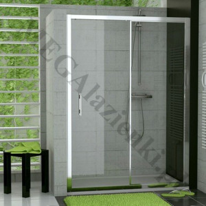 Ronal - Sanswiss Top-line Drzwi rozsuwane 140cm (137,5-142,5cm) profil srebrny połysk