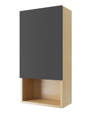 PROMOCJA Excellent Tuto Szafka wisząca prawa 40x80 cm szary/dąb