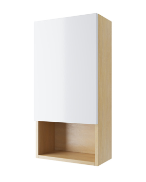 PROMOCJA Excellent Tuto Szafka wisząca prawa 40x80 cm biały/dąb