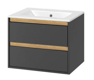 PROMOCJA Excellent Tuto Szafka z umywalką 60x50 cm szary/dąb