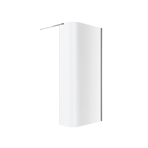 PROMOCJA EXCELLENT Vidoq walk-in ścianka prysznicowa gięta 93x200 cm, powłoka Clean Control, chrom