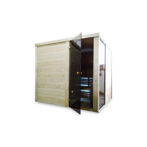 Premium Vario Massivholz Sauna M04 2,27 x 2,27m