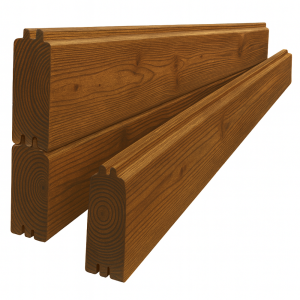 Sauna Blockbohlen Thermo-Kiefer 45 x 140 mm