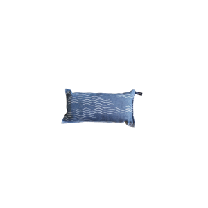 Sauna-Kissen "Wellen" Blau / Weiss