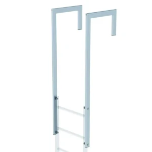 Günzburger - Ausstiegsholm abgewinkelt, Aluminium eloxiert, Länge 1.600 mm | 61049