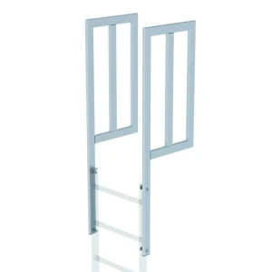 Günzburger - Ausstiegsholm mit Geländeransatz, Aluminium eloxiert, 1.600 mm | 61050