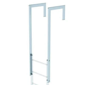 Günzburger - Ausstiegsholm abgewinkelt, Aluminium blank, Länge 1.600 mm | 62049