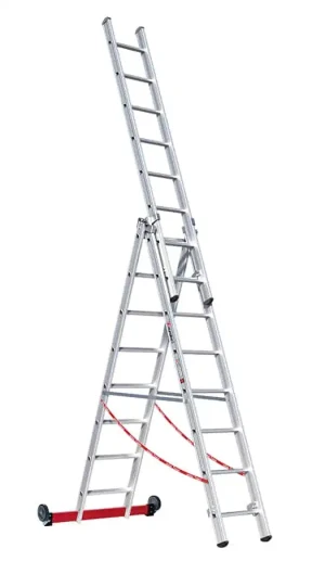 Euroline Alu-Mehrzweckleiter 3-teilig rollbar | Nr. 30778