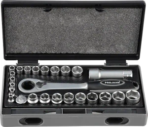 PROJAHN Durchschraubknarren-Koffer metrisch 6-kant 6,3 / 1/4" + 10 / 3/8" 25-tlg. | 4016
