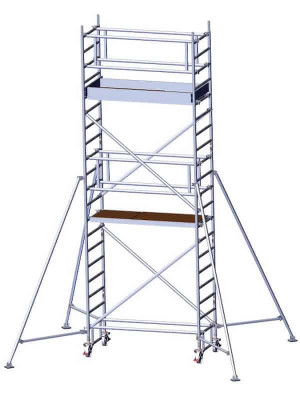 FahrGerüst 5500-A | Albert Gerüste | 3.00m x 0.85m | mit Auslegern | Sicherheitsaufbau