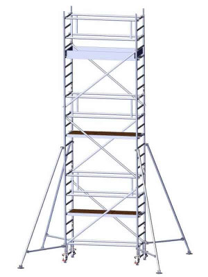 FahrGerüst 5500-A | Albert Gerüste | 3.00m x 0.85m | mit Auslegern | Sicherheitsaufbau