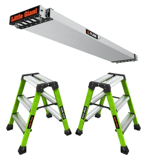 Little Giant - SureStep + Plank-Step - Stufenstehleiter Bundle