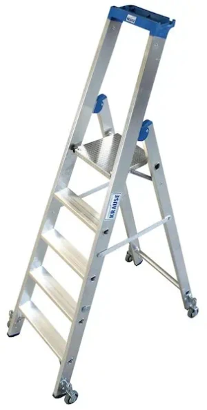 Krause Stabilo Stufen-Stehleiter - fahrbar