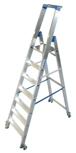 Krause Stabilo Stufen-Stehleiter - fahrbar