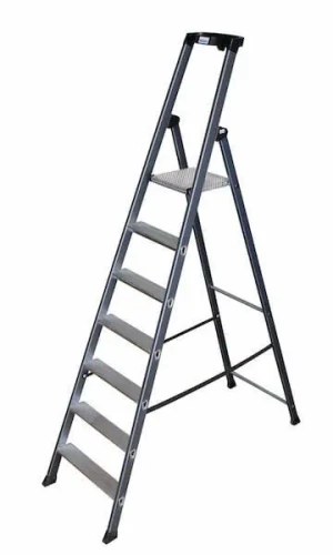Krause Stufen-Stehleiter SePro S - eloxiert